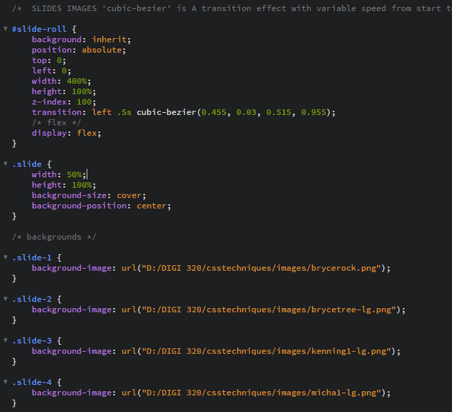 image of CSS code