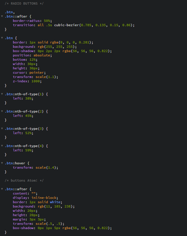 image of CSS code